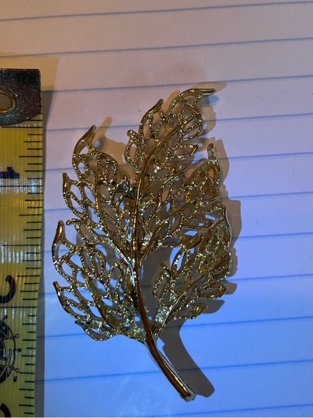 Gold Leaf Branch Brooch - Women’s Decorative Pin
